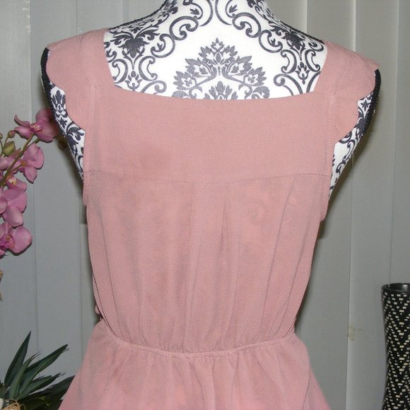 Monteau L.A Blush Color Peplum Top Size M EUC - Picture 3 of 8